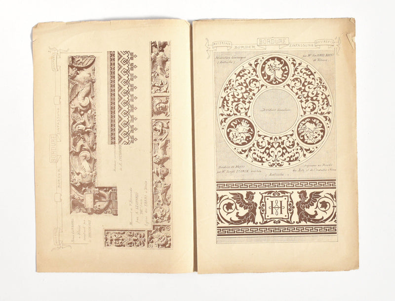Antique 19th-Century French Architectural and Illustration Designs