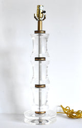 Vintage Lucite and Brass Table Lamp
