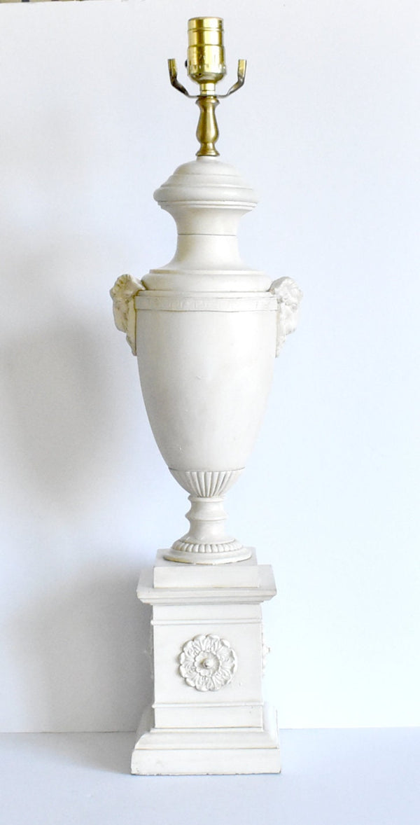 Vintage Mid-Century Ram's Head Neoclassical Table Lamp