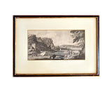 18th Century Engraving of a Marco Ricci Landscape by Giovanni Volpato