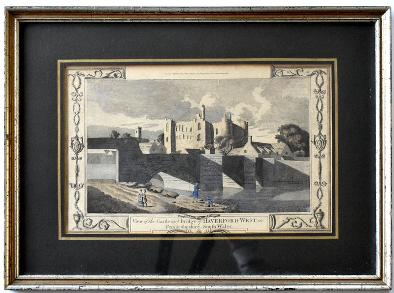 Antique 1754 Engraving of a British Castle