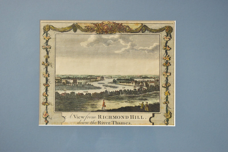 Antique 1782 Engraving of the River Thames